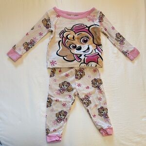 Paw Patrol Pink and Cream Pajama Set for Kids